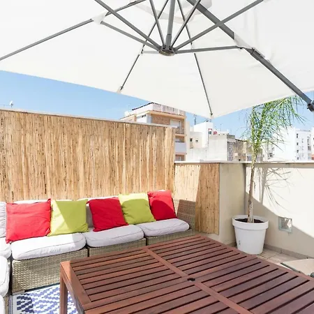 Ma2b-bright With Rooftops With Palms Near Old Town Málaga